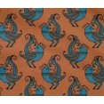 thumbnail image 4 of oneOone Cotton Flex Orange Fabric Bird Block Craft Projects Decor Fabric Printed By The Yard 40 Inch Wide, 4 of 4