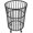 Black, variant on Rolling Laundry Basket Cart, Metal Laundry Hamper with Wheels, Laundry Organizer Basket Cart, Clothes Storage Organizer Hamper for Living Room,Bathroom,Closet (Black, Round Barrel Shape)