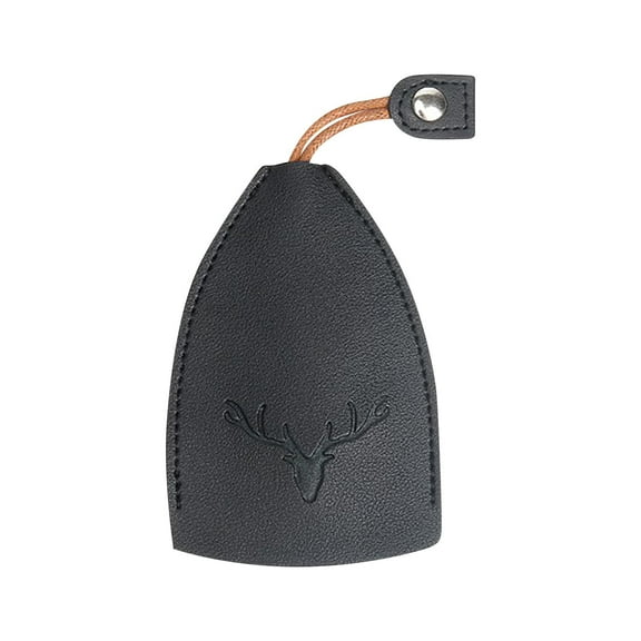 Leather Car Key Case Cover with Key Protection Bag & Control Card Holder,Anti-Theft Water Drop Design for Car Door Security