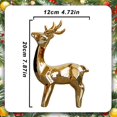 thumbnail image 4 of Resin Christmas Reindeer Figurines Deer Statues Elk Sculpture Deer Ornaments,Cute Standing Sitting Gold Deer Figurine for Christmas Table Decor Mantel Centerpieces Christmas Decor, 4 of 9