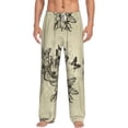 thumbnail image 2 of Lsque Vintage Floral Print Men's Pajama Pants, Lounge Pant - Comfortable Home Wear,Elastic Waistband, Stylish Design-Small, 2 of 9