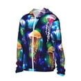 thumbnail image 2 of Kll Transparent Jellyfishes Print Men'S Women’s Upf 50+ Sun Protection Outdoor Hoodie Jacket Long Sleeve Fishing Hiking Performance Shirt- Small, 2 of 8