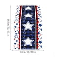 thumbnail image 3 of Guodhu Star Pattern Linen Table Runner for 4th of July, Patriotic Dining Decor for Independence Day Memorial Day Parties, Durable Holiday Table Accent for Indoor Outdoor Use(Multicolor I), 3 of 6