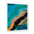 thumbnail image 2 of Designart 'Abstract Marble Composition In Orange and Blue II' Modern Framed Art Print, 2 of 4