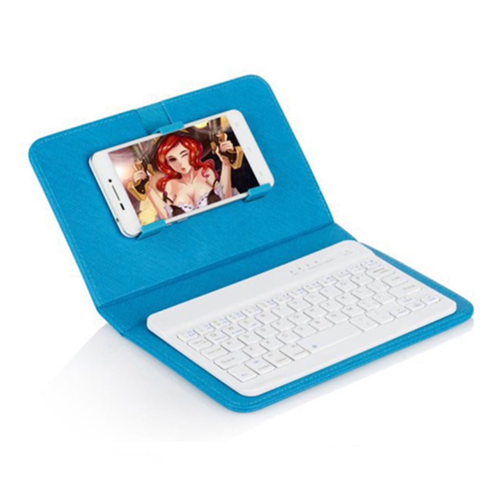 Mini Portable Wireless Bluetooth Keyboard with Leather Case for