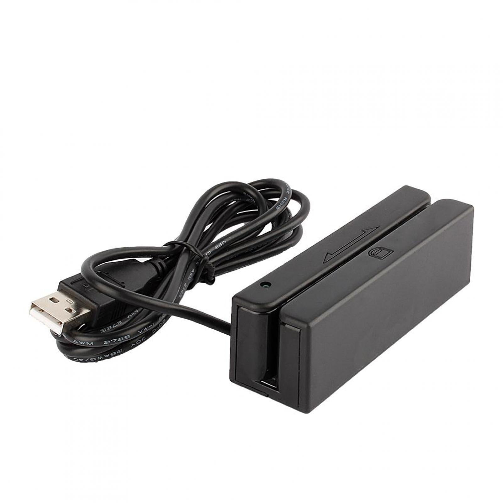 MSR90 USB Magnetic Strip Card Reader 3 Tracks Mini Mag Hi-Co Swiper Black 