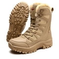 thumbnail image 6 of Cyiecw Waterproof Snow Boots for Men and Women Outdoor Mid-tube Lace Winter Warm Plus Velvet Snow Cotton Shoes Thick-soled High-top Boots, 6 of 7