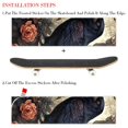 thumbnail image 2 of Crow Emery Surface Skateboard Grip Tape Stickers (Pack of Two) - 8.8x32.6in/22.4x83 cm - PVC Back Material - Easy to Apply - Skateboard Accessories, 2 of 5