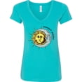 thumbnail image 3 of Inktastic Summer Solstice Sun and Moon Women's V-Neck T-Shirt, 3 of 5