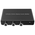 thumbnail image 1 of Conmutador de audio,4 puertos Interruptor de audio Computadora MP3 Auriculares,Altavoz de control de volumen de conmutador de audio de 3,5 mm,Audio Splitter Switcher 4 Entrada 1 Salida, 1 of 9
