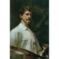thumbnail image 2 of Frederick William MacMonnies 13x18 Gold Ornate Wood Frame and Double Matted Museum Art Print Titled - Self-Portrait (1896), 2 of 4