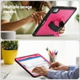 thumbnail image 5 of Allytechgroup iPad Pro 13 inch 2024 Case M4, Rotating Kickstand Shockproof Hand Strap + Shoulder Strap Drop Protection Rugged Case for Apple iPad Pro 13 Inch 2024, Rose, 5 of 12