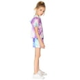 thumbnail image 4 of Arshiner Girls Tie Dye Two Piece Outfit Short Sleeve Pullover Crop Tops and Short Pants Sweatsuits Tracksuits, 4 of 8