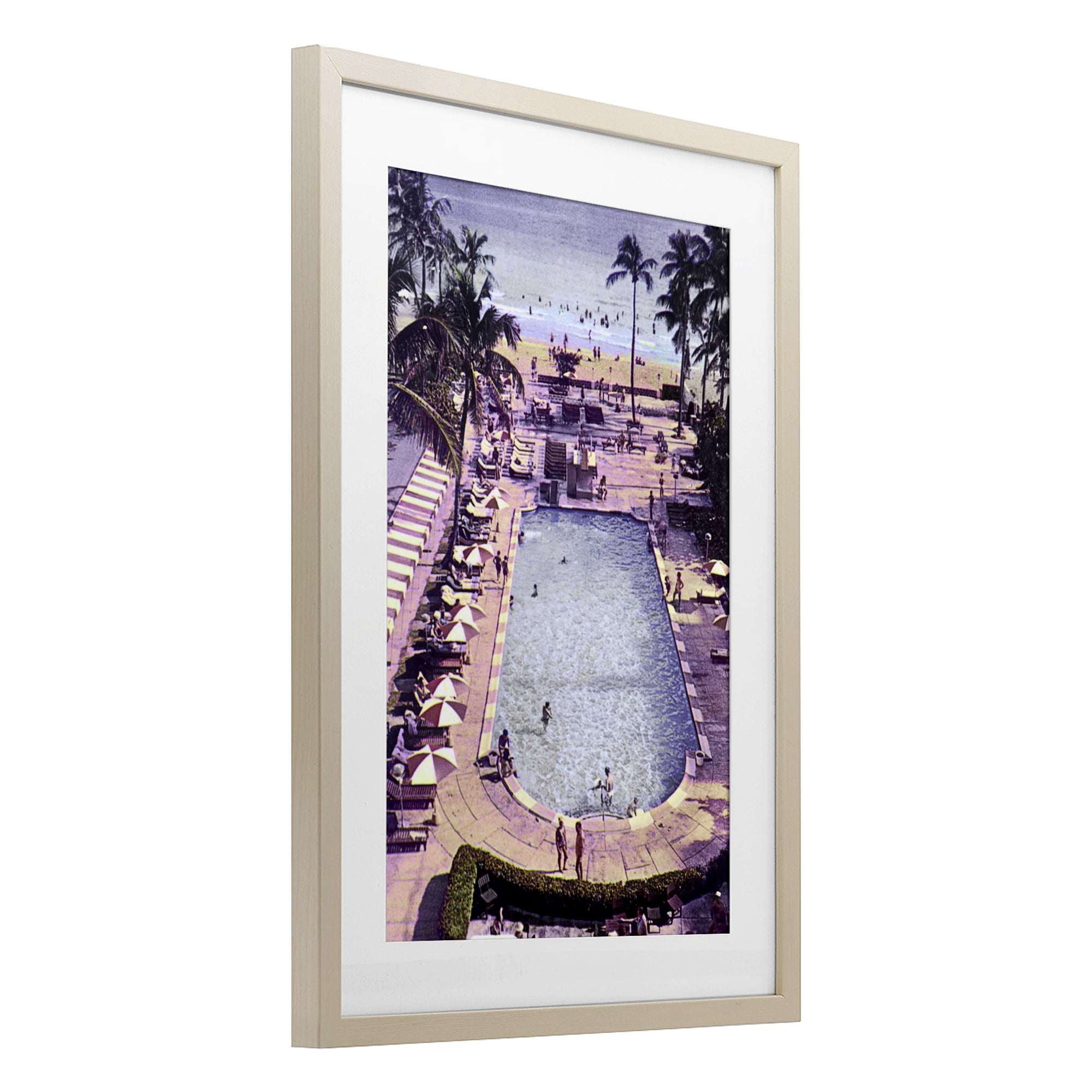 Stupell Industries Vintage Miami Sands Birch Framed Print Under Glass, design by Grotto Studios