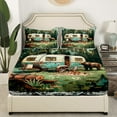 thumbnail image 3 of Erosebridal Camper Bed Sheets Twin Size Camping Themed Bedding Set,Happy Camping Sheet Set for RV Camper Rustic Farmhouse Bear Fitted Sheet Retro Bedroom Decor 3Pcs, 3 of 5