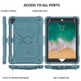 thumbnail image 2 of JTCASES for iPad 6th Generation 9.7 inch 2017 2018, iPad Air 2 Gen Case, Crossbody Lanyard Pencil Holder Butterfly Wings Kickstand PC Silicone Kids-friendly Sockproof Back Shell, Darkgreen, 2 of 8