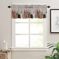 thumbnail image 7 of Merry Christmas Tree Kitchen Curtains and Valances Set, Graffiti Winter Snowflake Xmas Gray Rod Pocket Window Valance Window Curtain Panels for Living Room Bedroom Laundry, 27.5x24in, 3 Pieces, 7 of 7