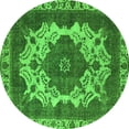 thumbnail image 1 of Ahgly Company Indoor Round Oriental Green Industrial Area Rugs, 6' Round, 1 of 4