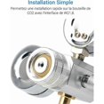 thumbnail image 4 of Aquarium CO2 Regulator with 12V Adapter, Aquarium Pressure Reducer, Dual Pressure Gauge Includes Bubble Counter and Check Valve, W21.8 Interface, 4 of 5