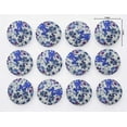 thumbnail image 3 of IBA Indianbeautifulart Blue 25 Mm Watercolor Flower Shirting Printed Canvas Fabric Buttons Round 2 Hole&nbsp;Decorative Buttons For Sewing Crafting Pack Of 50, 3 of 7