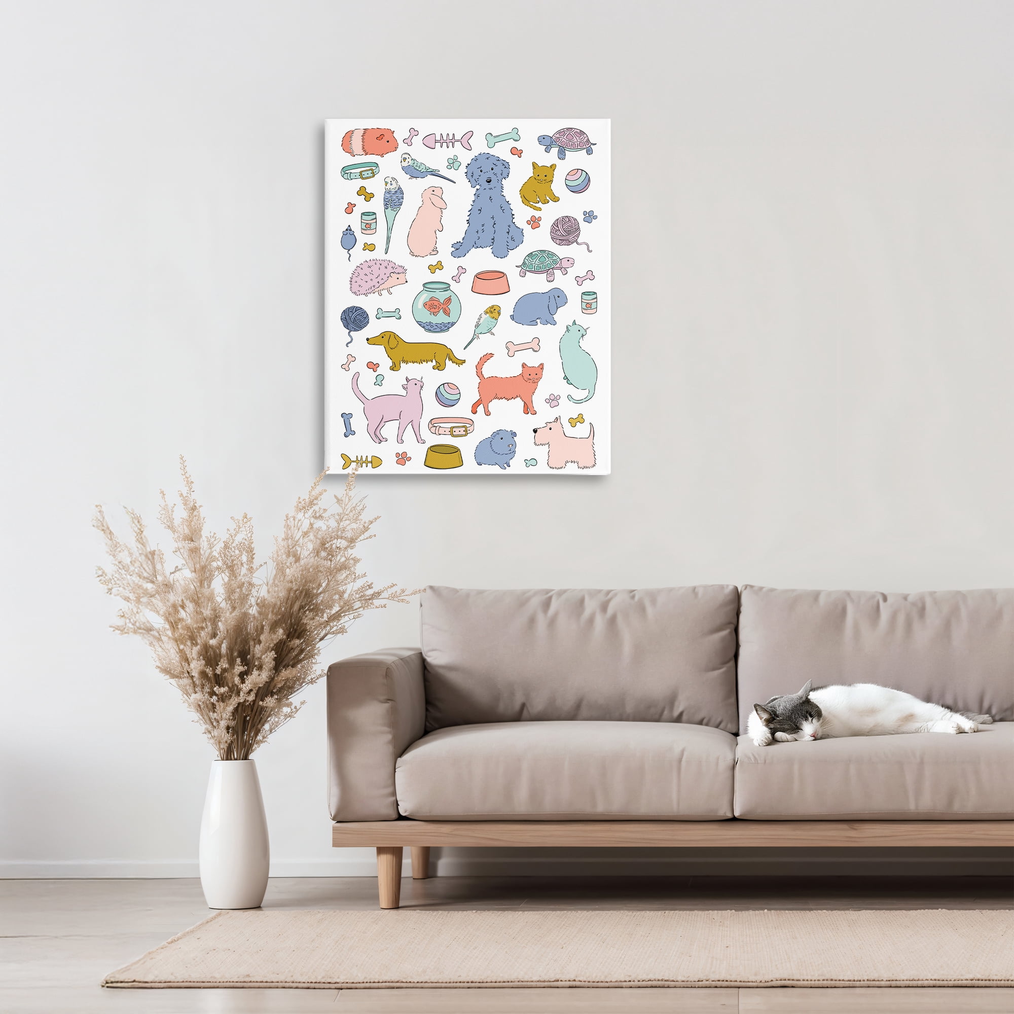 Stupell Industries Pet Shop Menagerie Canvas Wall Art, design by Bethany Sandoval
