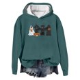 thumbnail image 1 of WEAIXIMIUNG Chandail en Molleton pour Femmes Col Rond Fermeture Éclair Mode Féminine Imprimé Lettre Chandail à Capuchon Décontracté Coupe Ample Pull Chandail en Molleton, 1 of 2