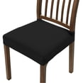 thumbnail image 2 of 2PC 17x17 IN Black Stretch Dining Chair Covers Seat Covers for Dining Room Chair Covers, Soft Removable Washable Kitchen Chair Seat Cushion Slipcovers Protector, Dining Room Seat Cover Protector, 2 of 4