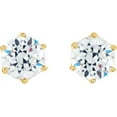 thumbnail image 4 of 5.25mm Cubic Zirconia Stud Earrings in 14k White Gold, 4 of 8