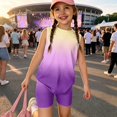 thumbnail image 2 of Summer Outfits for Kids Girls Size 7-8 Cute Preppy Two Piece Outfits Activewear Casual Short Sleeve T Shirt and Elastic Y2K Shorts Clothing Sets Dark Purple 9-10 Years, 2 of 7