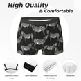 thumbnail image 2 of Men's Boxer Briefs, cool black zebra Soft Comfy Mens Underwear Boxer Briefs Breathable With Widen Waist, 2 of 7