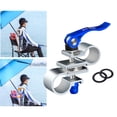 thumbnail image 1 of Universal Fishing Umbrella Stand Holder Stable Anodized Surface Fixed Clip Parts Connector Install Rotation Portable for beach Fishing Sunshade - 85x70mm Snap-in, 1 of 10