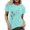 Mint Green, variant on Trendfront Womens Letter Graphic Tops Crewneck Casual Short Sleeve Loose Fit Tee Trendy Fashion T Shirts Relaxed Pullover Daily Clothing