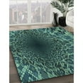 thumbnail image 3 of Ahgly Company Machine Washable Indoor Round Transitional Mint Green Area Rugs, 4' Round, 3 of 7