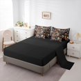 thumbnail image 5 of Homewish Vintage Gothic Bookshelf Full Size Bedding Sets for Women, Book Skull Witch Shelf Full Size Bed in a Bag, Black Reversible, 7-Piece, 5 of 7