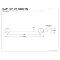 thumbnail image 2 of Kingston Brass BAK111289SN 2.75 in. Victorian Bathroom Hardware, Brushed Nickel - 3 Piece, 2 of 2