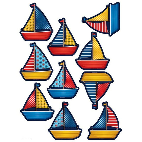 Teacher Created Resources Sailboats Accents, 30 Pack (TCR 5656)