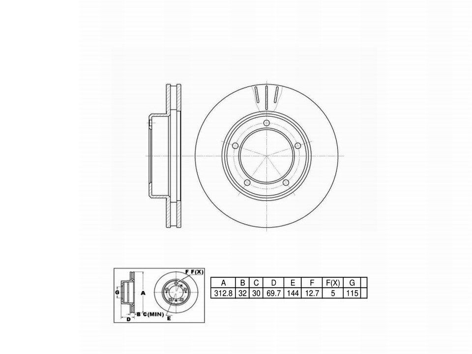 Winstop Brake Rotor, Front WS240211, Toyota Land Cruiser 2007-1998