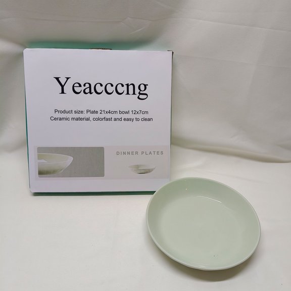 Yeacccng dinner plates Ceramic Tableware with Superior Colorfast and Easy-Clean Design for Everyday Use