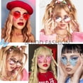 thumbnail image 2 of Ubiuoflame Melting Heart Sunglasses For Women Men Drippy Heart Glasses Trendy Sunglasses For Party, 2 of 4
