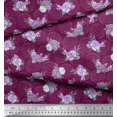 thumbnail image 3 of Soimoi Pink Silk Fabric Circle & Peony Floral Print Sewing Fabric Yard 44 Inch Wide, 3 of 3