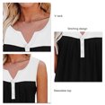 thumbnail image 4 of Top de verano con cuello en V, sin mangas, dobladillo suelto, costura, cómoda, informal, blusa para mujer para el trabajo y la Oficina, 4 of 6