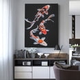 thumbnail image 4 of Kdxio Tricolor Koi Fish Trio Pattern Canvas Wall Art 12x16 Inches - Waterproof HD Print Solid Wood Frame for Living Room & Bathroom,Vertical, 4 of 8