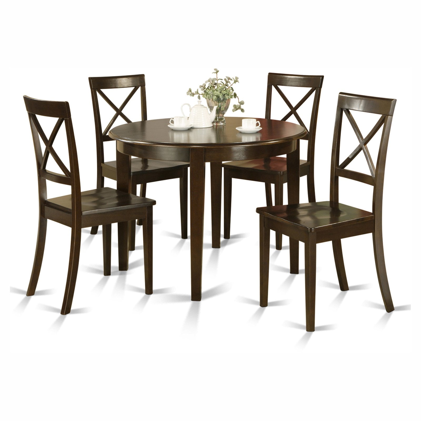 5 Piece Round Dining Table Set, Round Kitchen Table Sets With Leaf