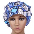 thumbnail image 2 of Toptie Cotton Bleach Friendly Banded Adjustable Skull Cap Sweatband Bouffant Hat-Purple, 2 of 7