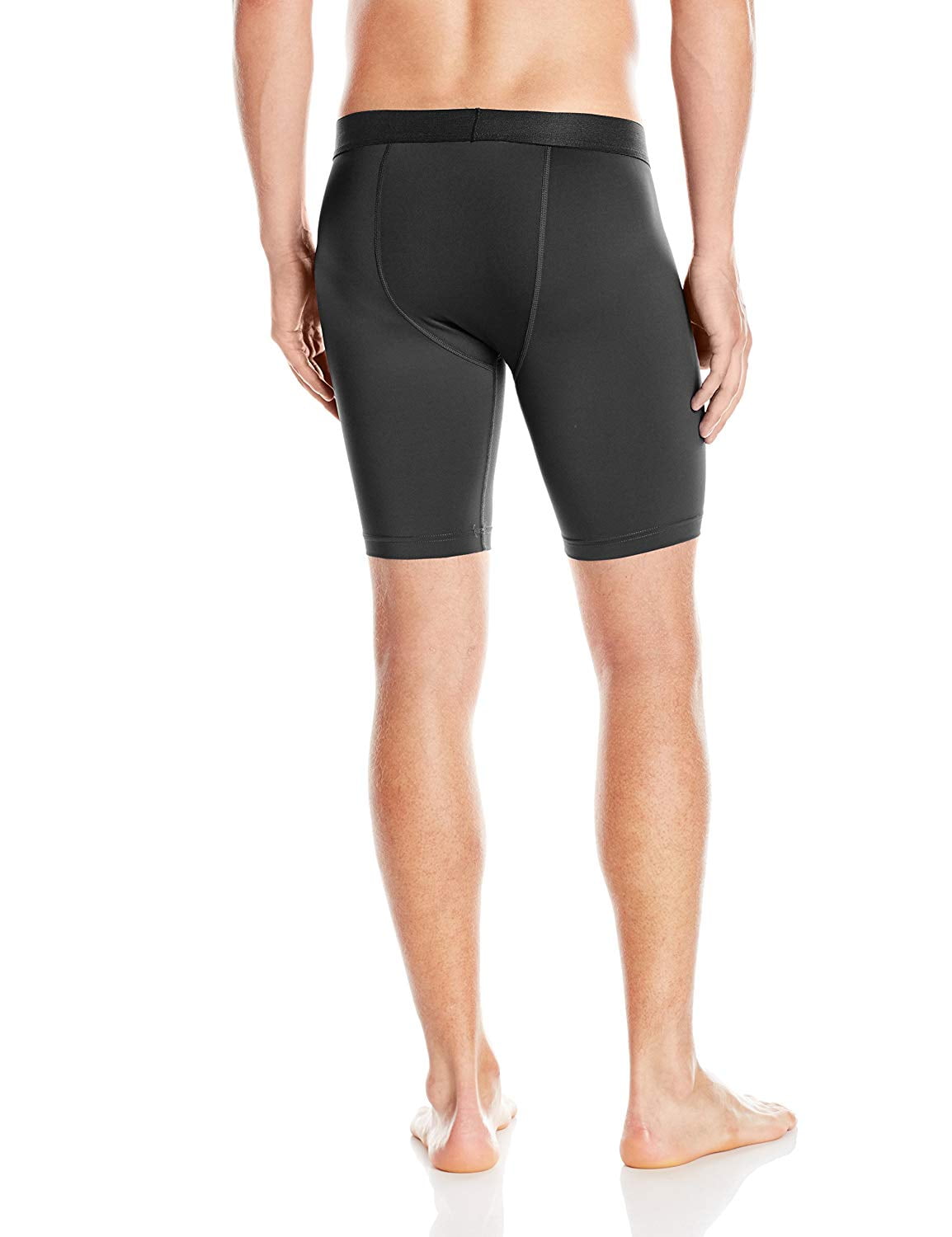 Hanes Mens Sport Performance Compression Shorts, M, Ebony/Ebony