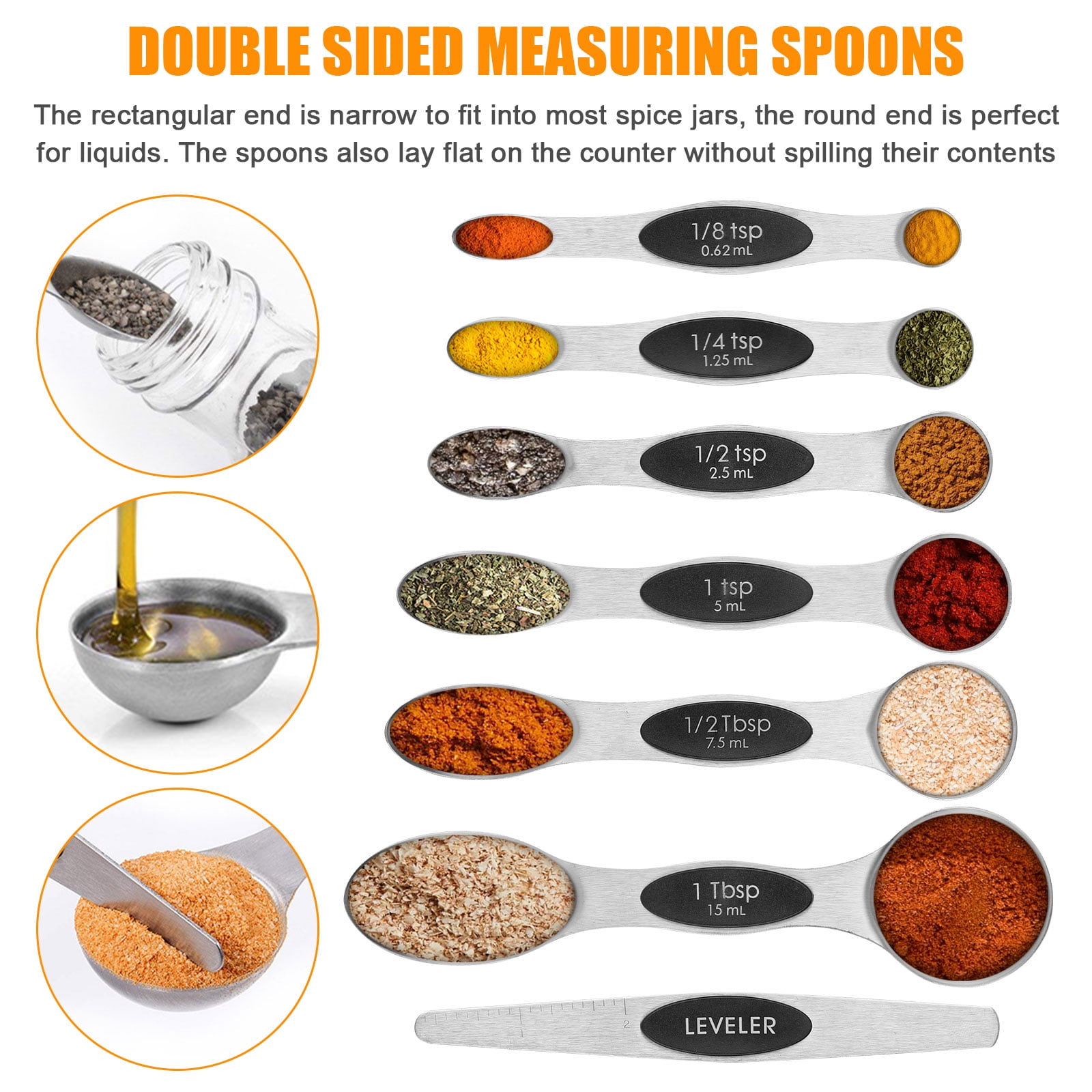 Measuring Spoons, Magnetic Set – The Convenient Kitchen