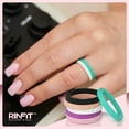 thumbnail image 3 of Silicone Rings by Rinfit - Safe & Durable Wedding Bands For Women - Stackable Infinity Rubber Rings, 3 of 4