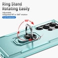 thumbnail image 4 of For Samsung Galaxy S24 Ultra 5G Case With 360° Rotation Metal Ring Holder【Magnetic Car Mount】Shockproof Rugged Full Body Protection Heavy Duty Dust/Drop Proof Cover Case​,Green, 4 of 7