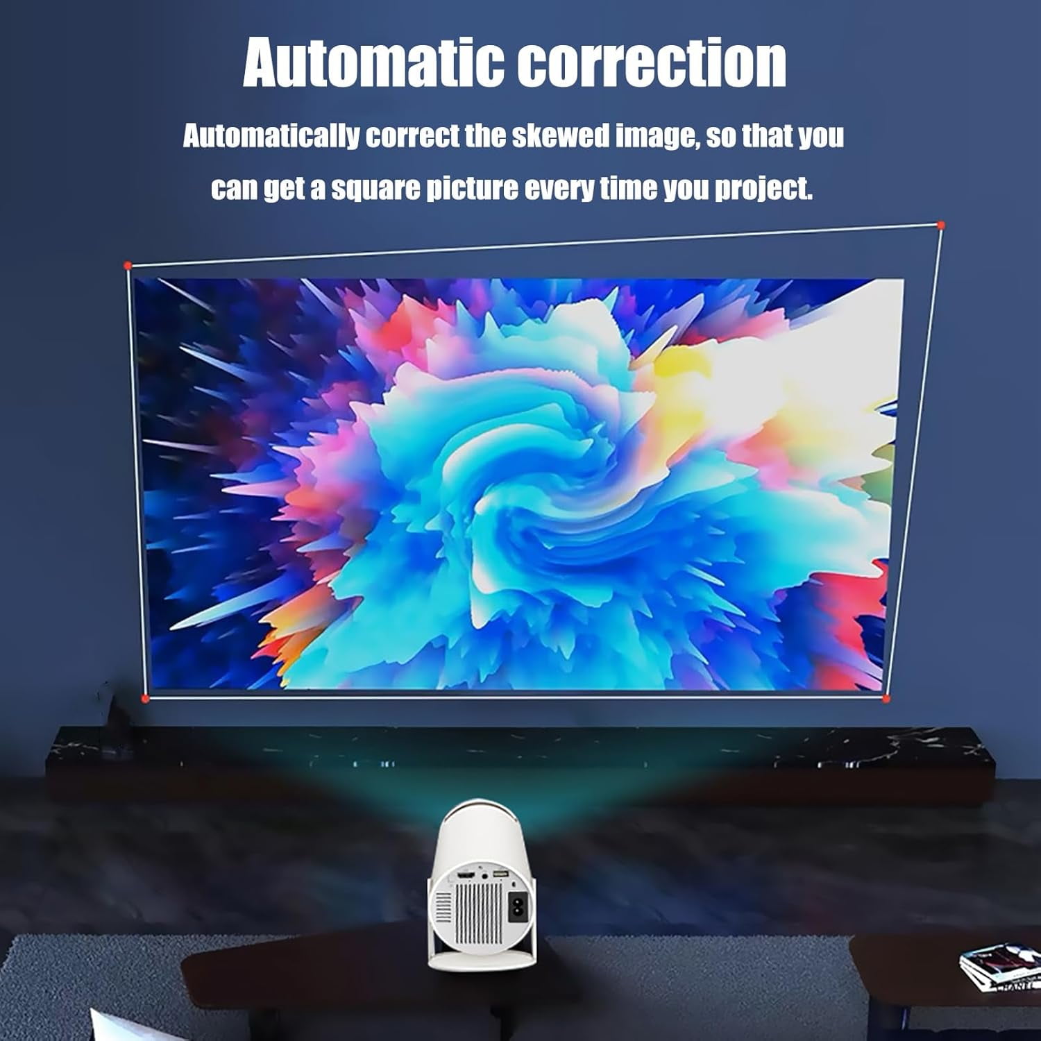 Nostalgic Projector, 4K Projector With Retro Gaming Console, Arcade Projector, Smart Projector With Built In 20000+ Games, Max 300 Game Projector, Retro Game Projector With 2 Wireless Controllers
