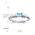 thumbnail image 3 of Primal Gold 14 Karat White Gold Blue Topaz Ring, 3 of 4